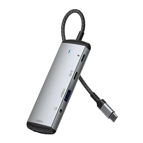 iPad USB C ハブ 3.5mmヘッドフォンジャック搭載 5in1ハブ Amazon.co.jp: GUROYI 5 in 1 USB C ハブ タイプCイヤホン変換